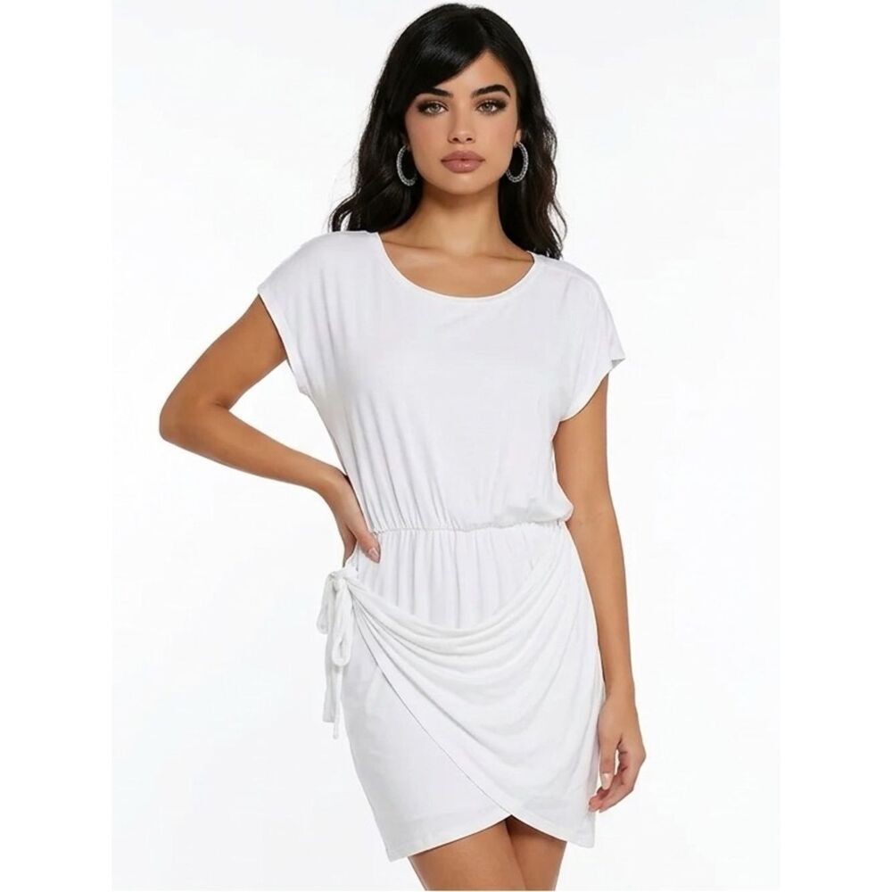 LOVERS & FRIENDS | REVOLVE White Short Sleeve Wrap Tie Dress Women’s Size Medium